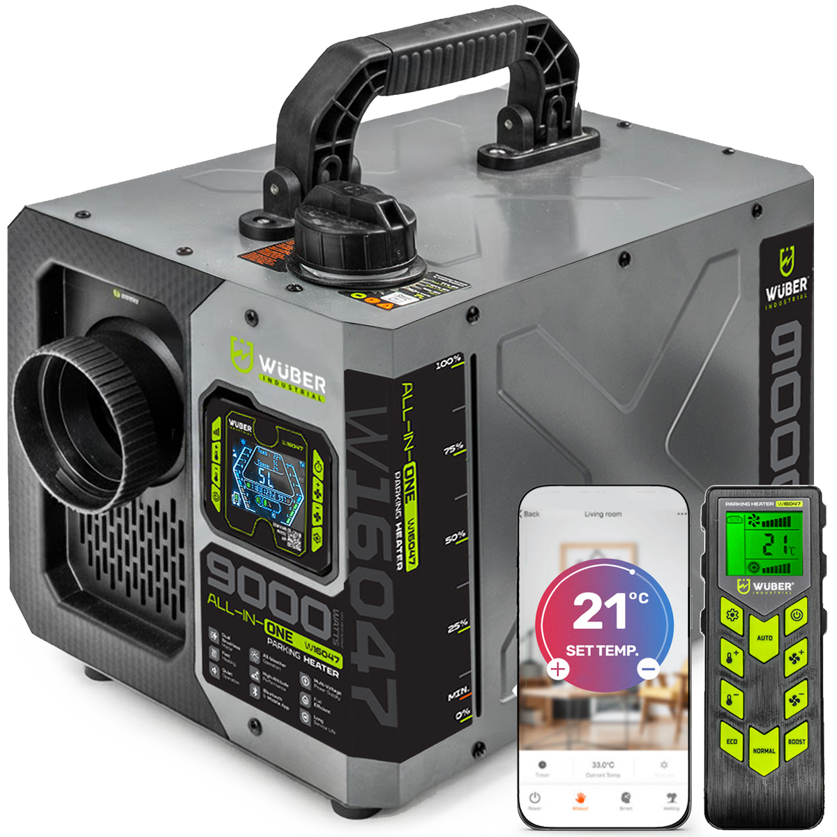 Ogrzewanie postojowe webasto 9 kW nagrzewnica olejowa 12 V 24 V 230 V aplikacja pilot WUBER