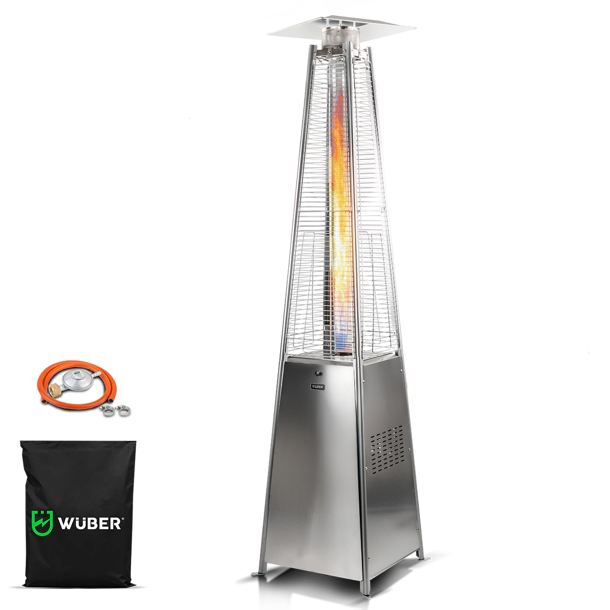 Parasol grzewczy gazowy 13 kW INOX ogrzewacz piramida + pokrowiec WUBER