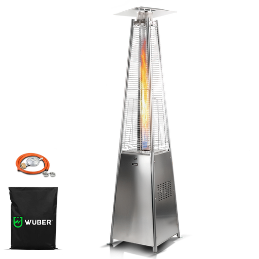 Parasol grzewczy gazowy 13 kW INOX ogrzewacz piramida + pokrowiec WUBER