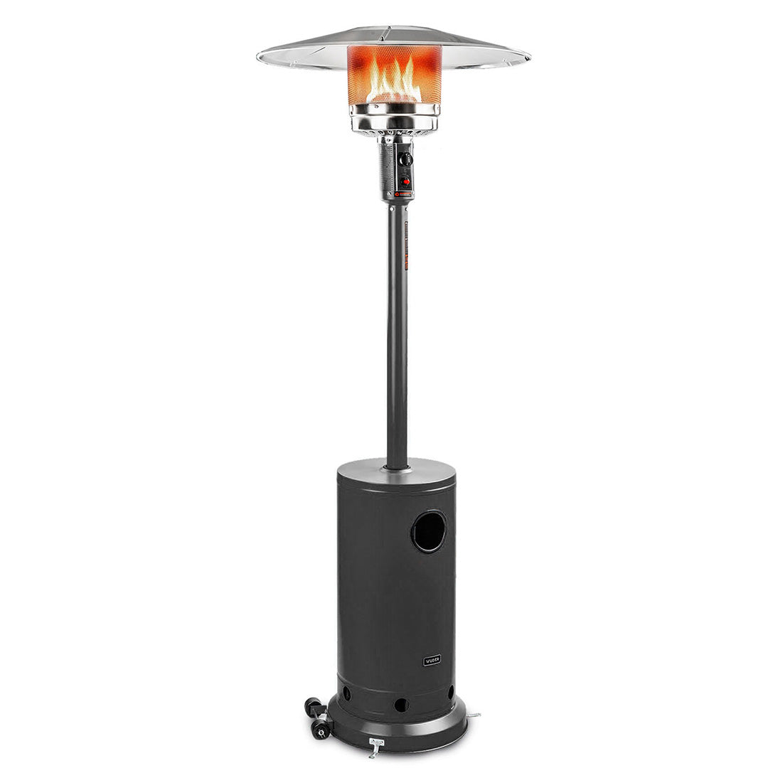 Parasol grzewczy gazowy 13 kW kolor ciemnoszary ogrzewacz tarasowy + pokrowiec WUBER