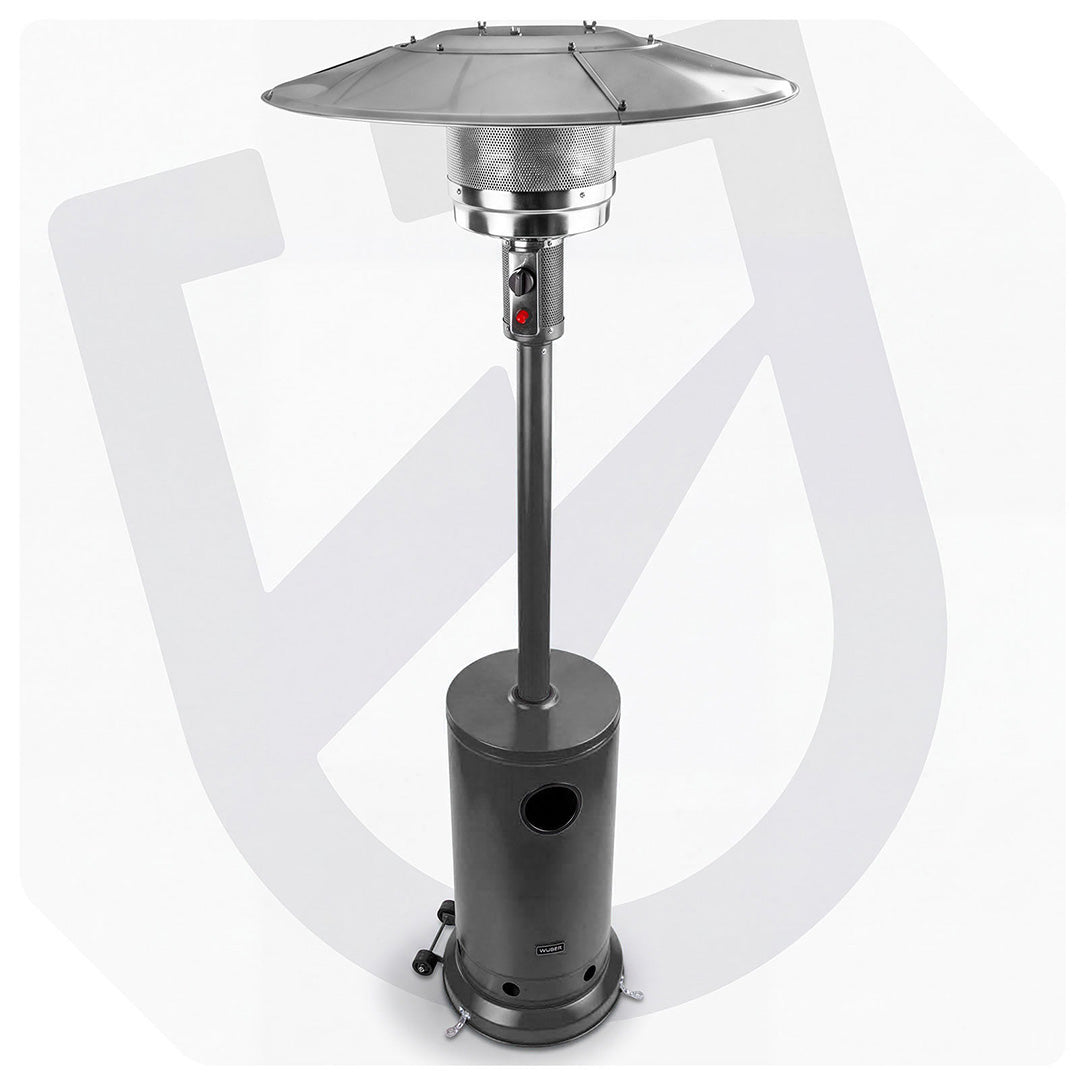 Parasol grzewczy gazowy 13 kW kolor ciemnoszary ogrzewacz tarasowy + pokrowiec WUBER