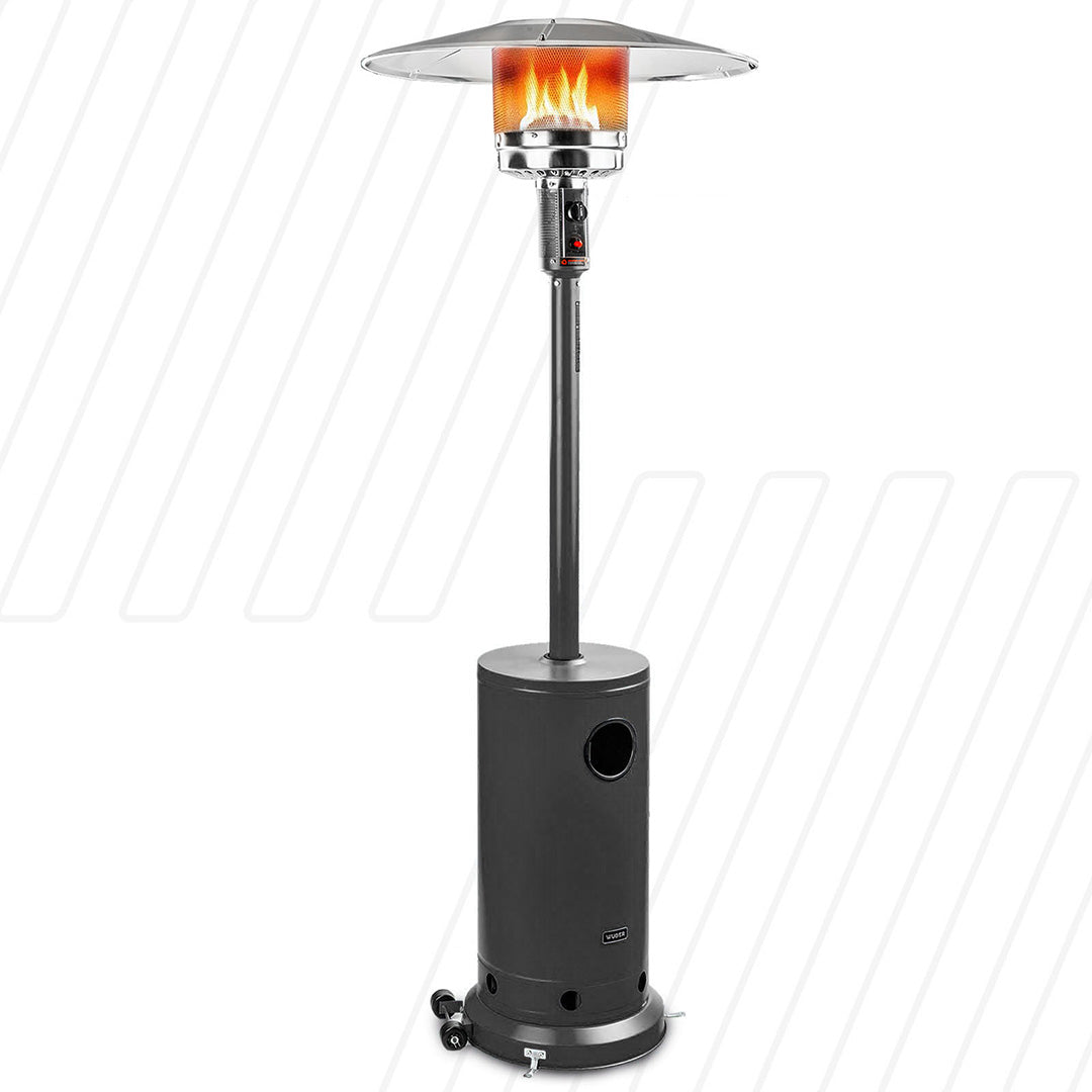 Parasol grzewczy gazowy 13 kW kolor ciemnoszary ogrzewacz tarasowy + pokrowiec WUBER