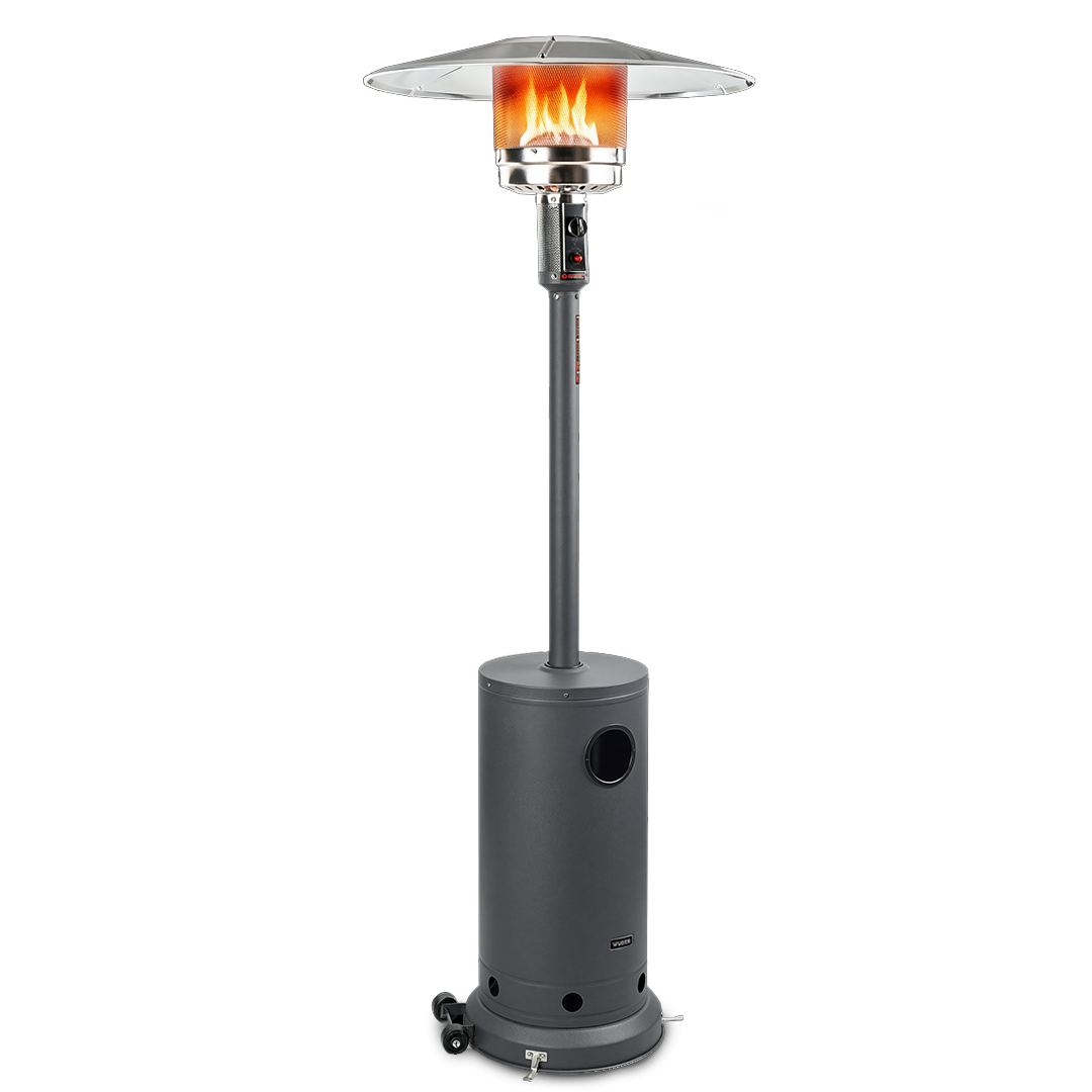Parasol grzewczy gazowy 13 kW kolor ciemnoszary ogrzewacz tarasowy + pokrowiec WUBER