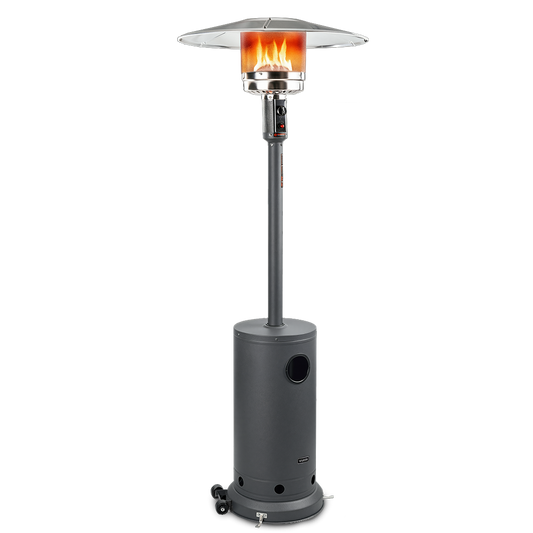 Parasol grzewczy gazowy 13 kW kolor ciemnoszary ogrzewacz tarasowy + pokrowiec WUBER
