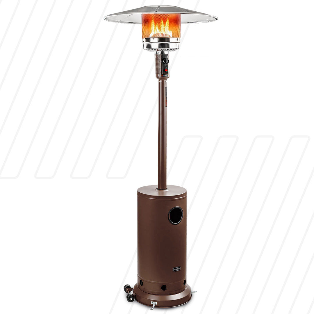 Parasol grzewczy gazowy 13 kW kolor brązowy ogrzewacz tarasowy + pokrowiec WUBER
