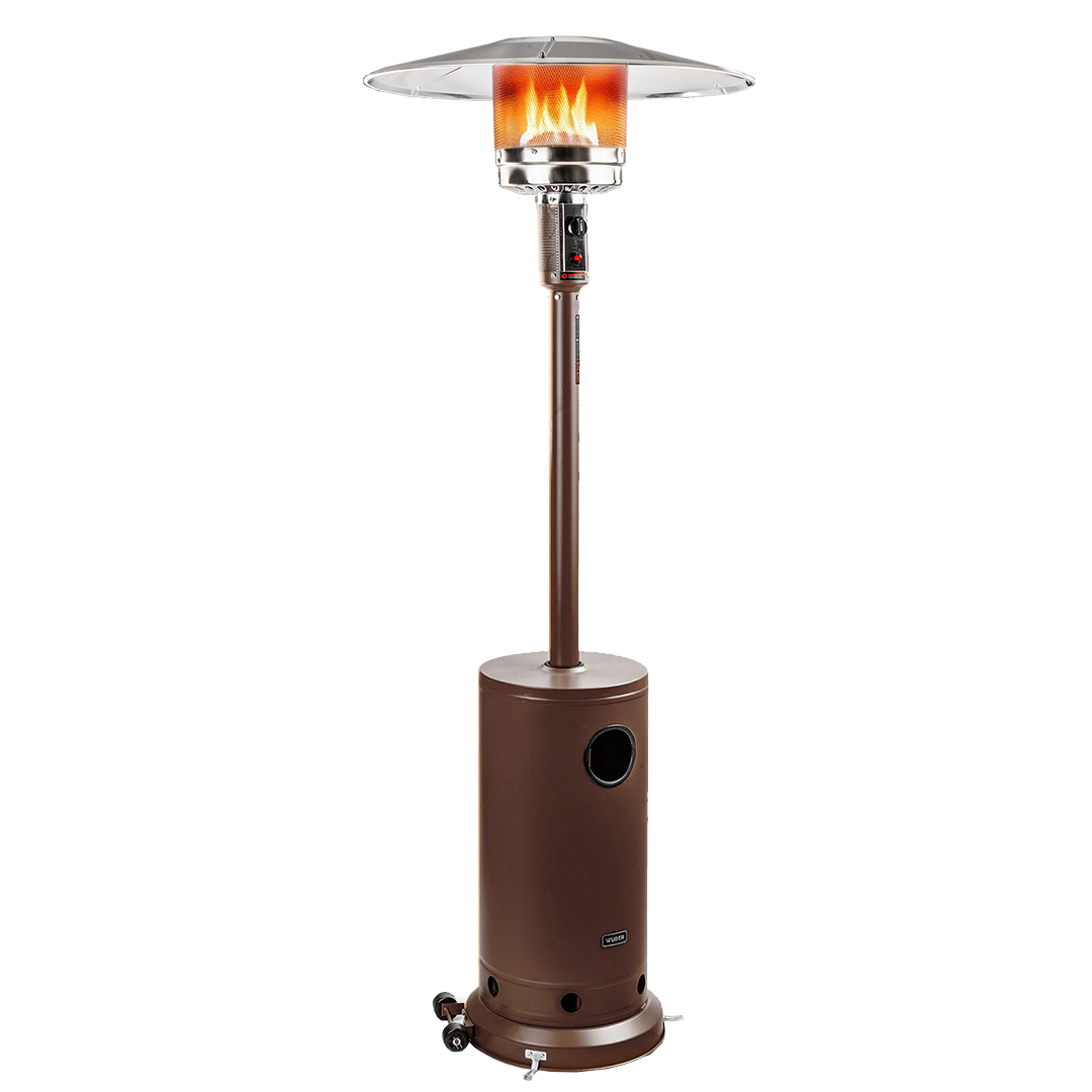 Parasol grzewczy gazowy 13 kW kolor brązowy ogrzewacz tarasowy + pokrowiec WUBER