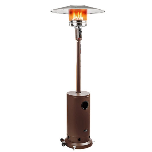 Parasol grzewczy gazowy 13 kW kolor brązowy ogrzewacz tarasowy + pokrowiec WUBER
