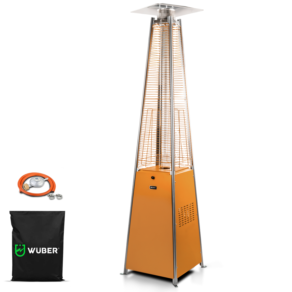 Parasol grzewczy gazowy 13 kW kolor miedziany ogrzewacz tarasowy + pokrowiec