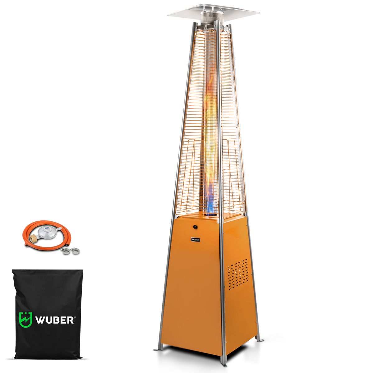 Parasol grzewczy gazowy 13 kW kolor miedziany ogrzewacz tarasowy + pokrowiec