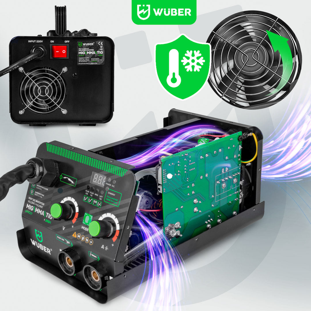 System chłodzenia w spawarce 200 A 3,7 KVA