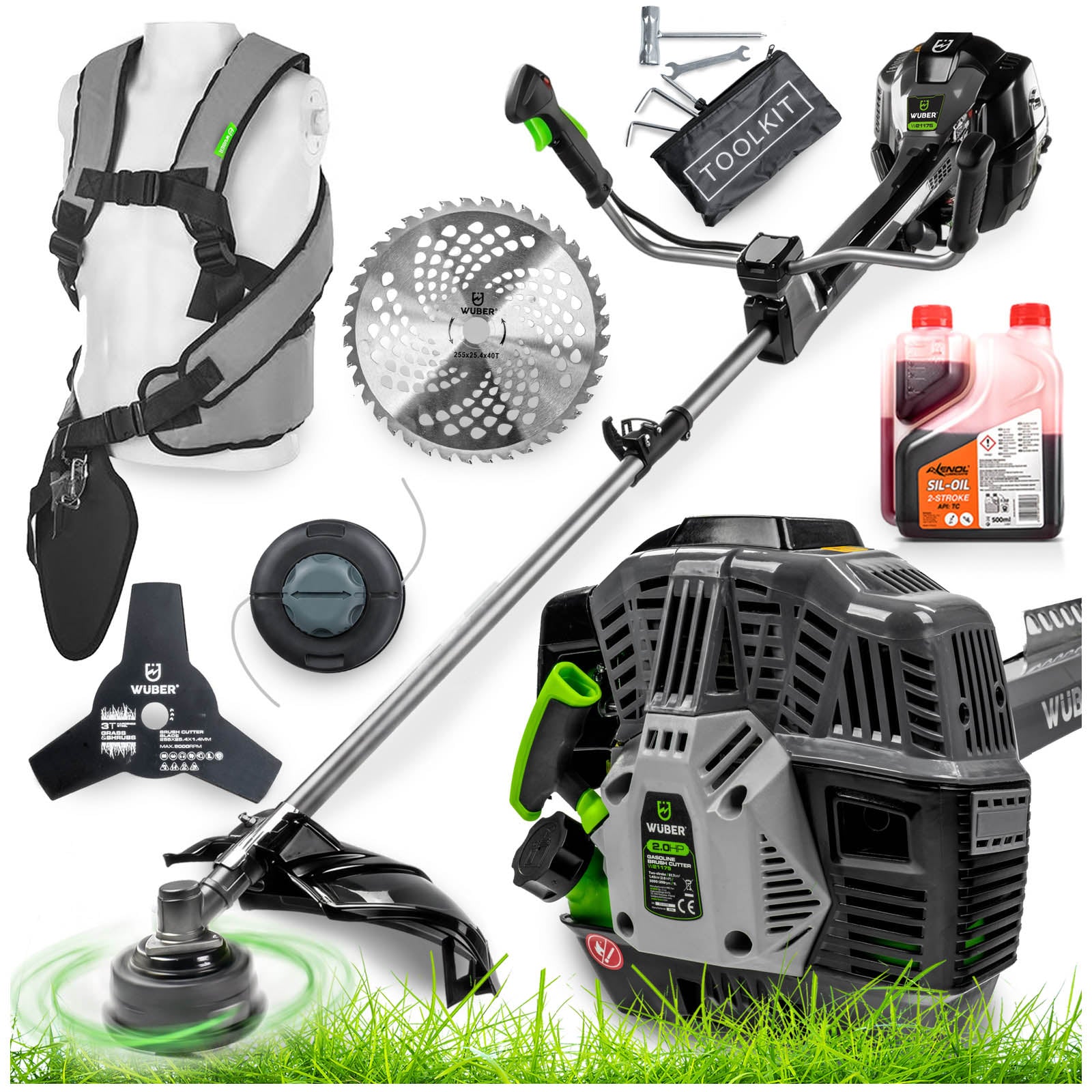Kosa spalinowa podkaszarka 1450 W 3w1 WUBER