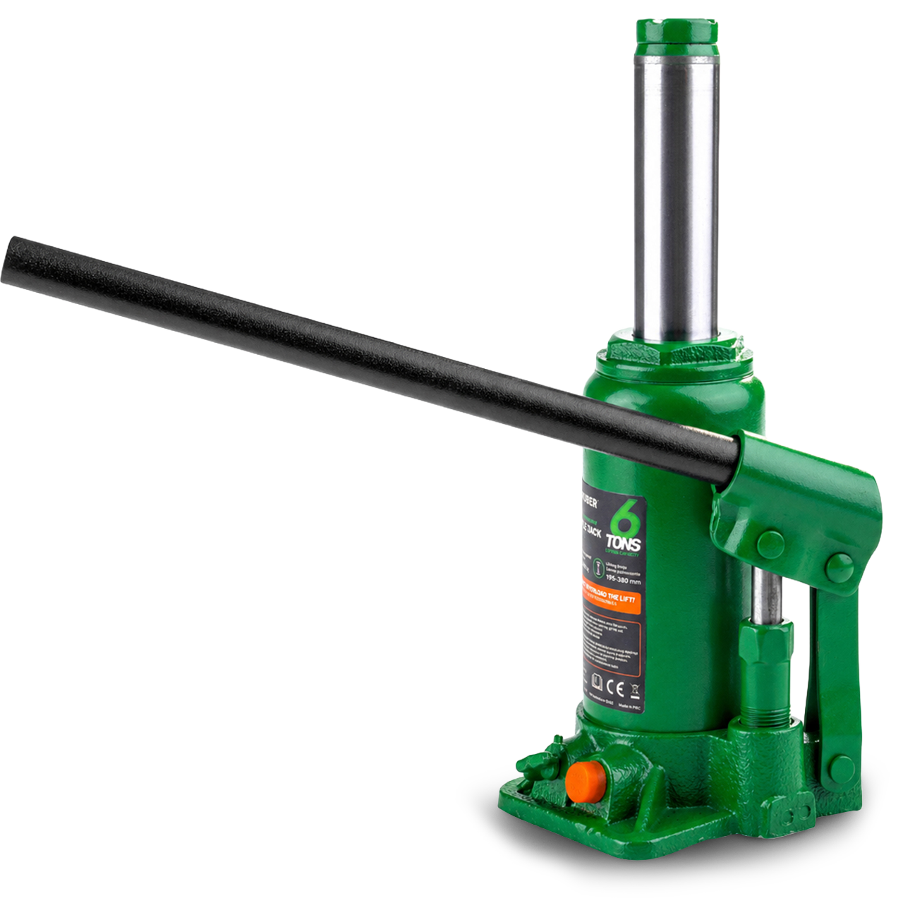 Podnośnik słupkowy hydrauliczny 6 t 195-380 mm WUBER