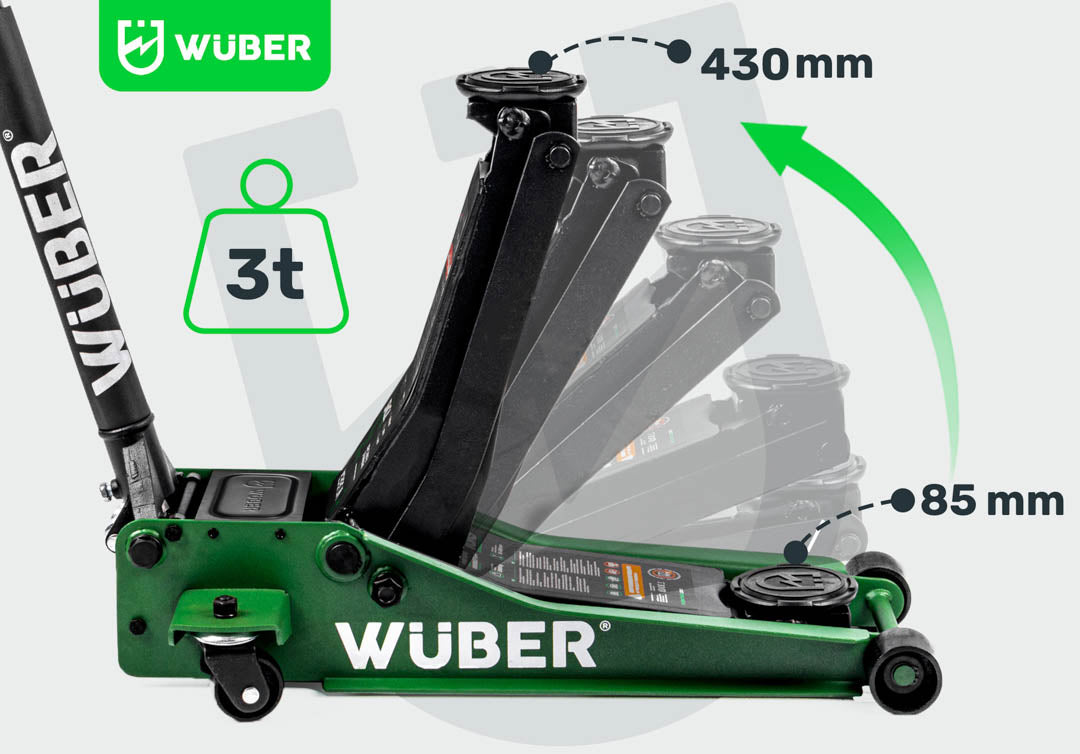 Podnośnik W22022 - udźwig do 3 ton, podnoszenie od 85 do 430 mm