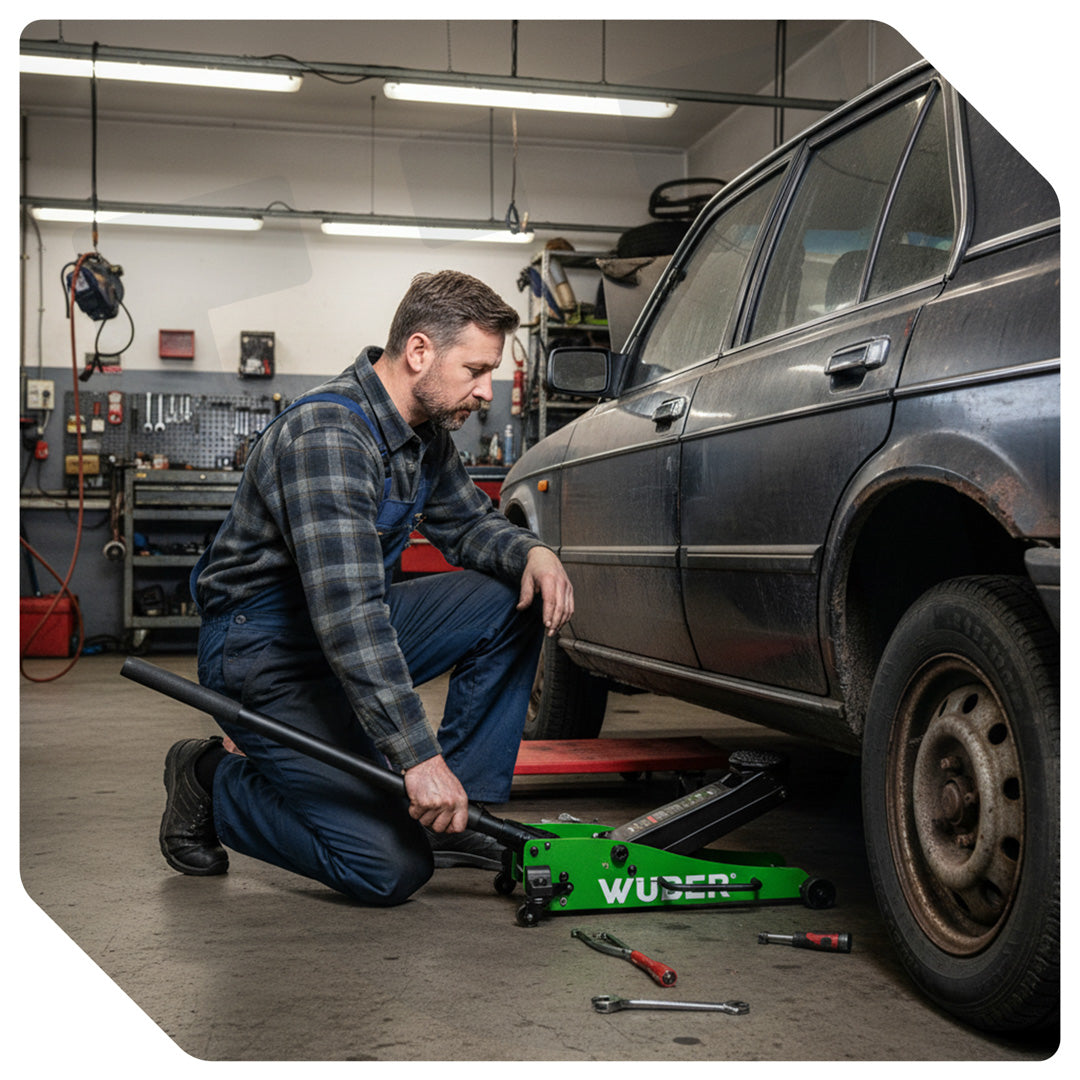 Podnośnik samochodowy niskoprofilowy 90-365 mm 1,5 t WUBER