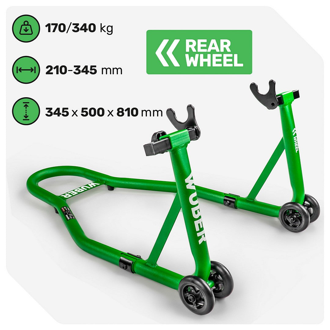 Stojak motocyklowy na przód i tył 340 kg WUBER