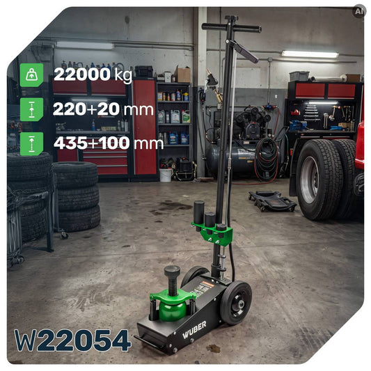 Podnośnik samochodowy hydrauliczno-pneumatyczny 220-535 mm 22 t WUBER