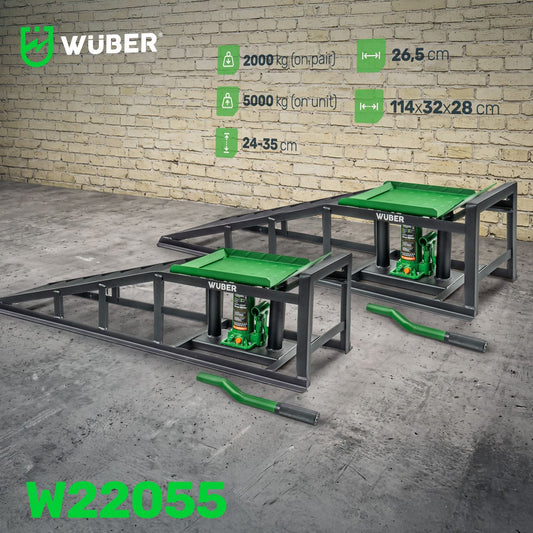 Najazdy samochodowe z podnośnikiem hydraulicznym 5 t WUBER