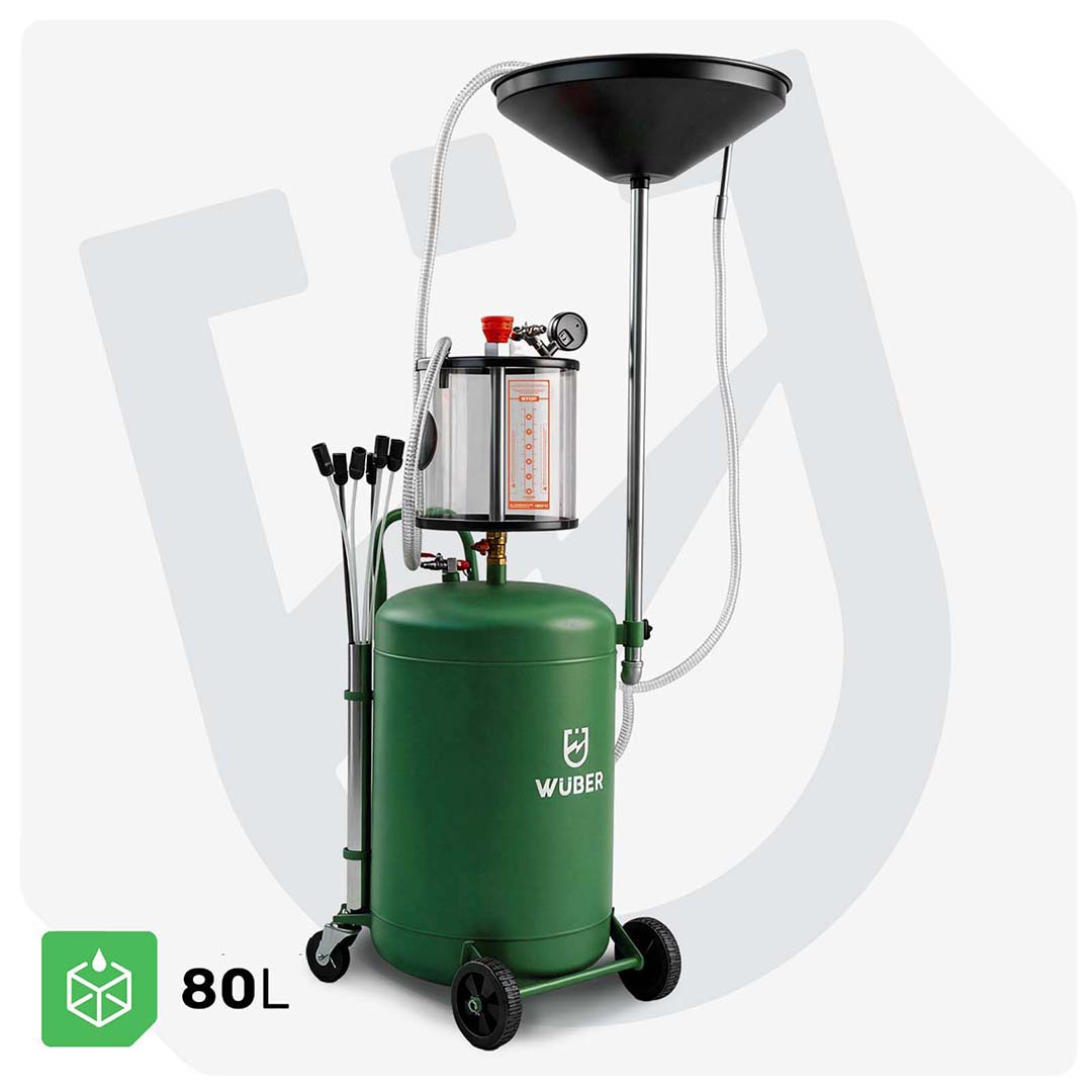 Pneumatyczna zlewarka i odsysarka do oleju 80 l misa 45 cm WUBER
