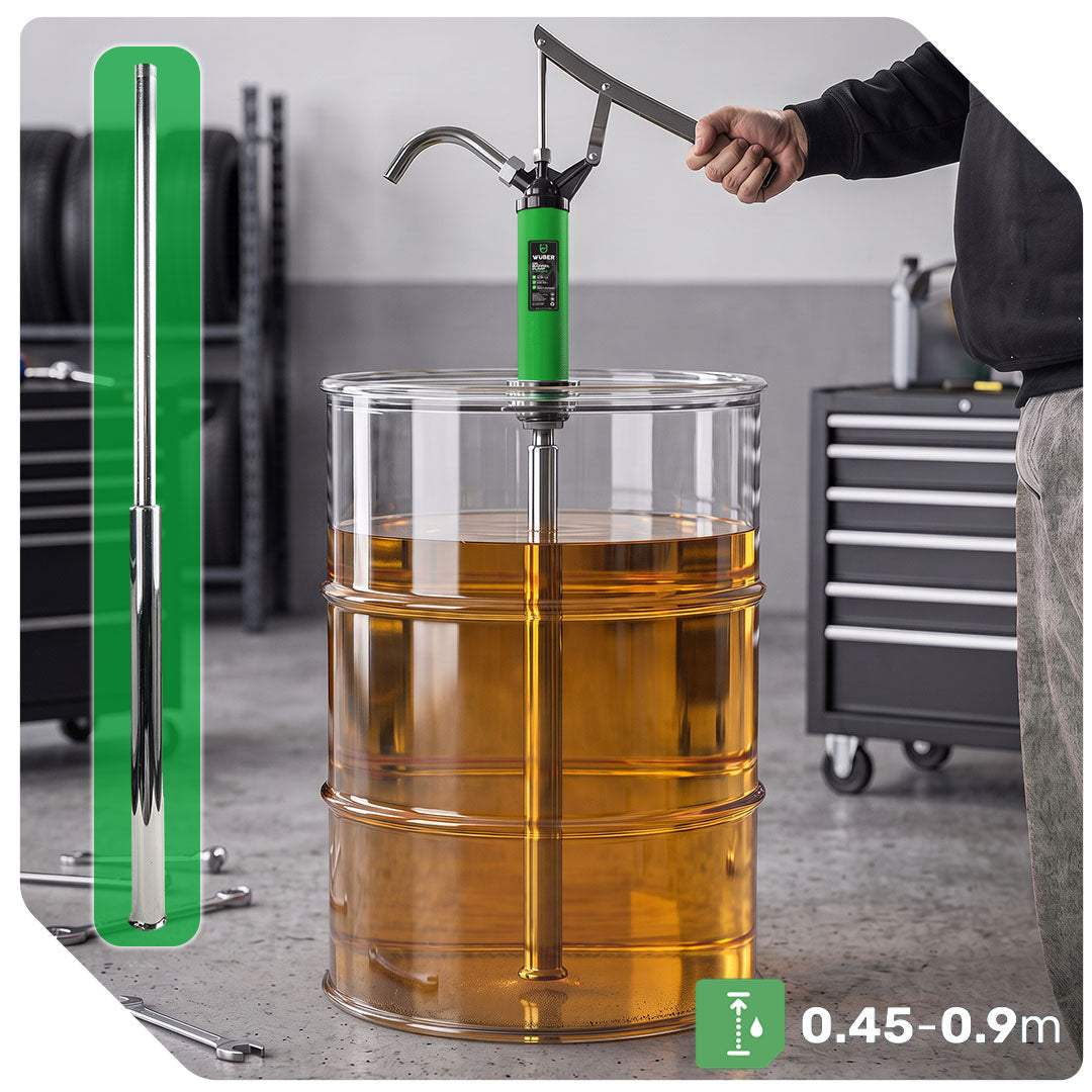 Pompa tłokowa do oleju 45-90 cm ręczna 16-18 l/min WUBER