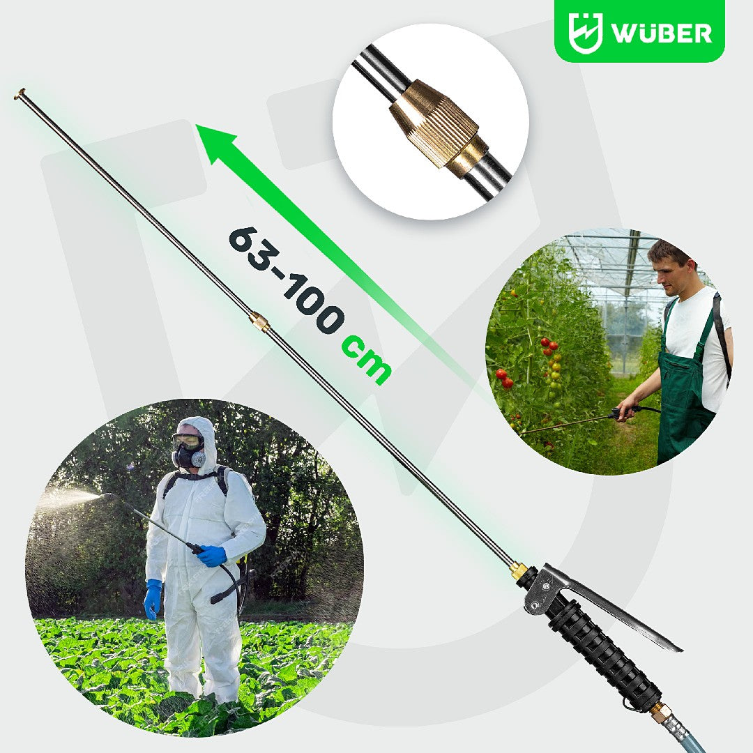 Teleskopowa lanca do różnych zastosowań w opryskiwaczu 16 l - od 63 do 100 cm