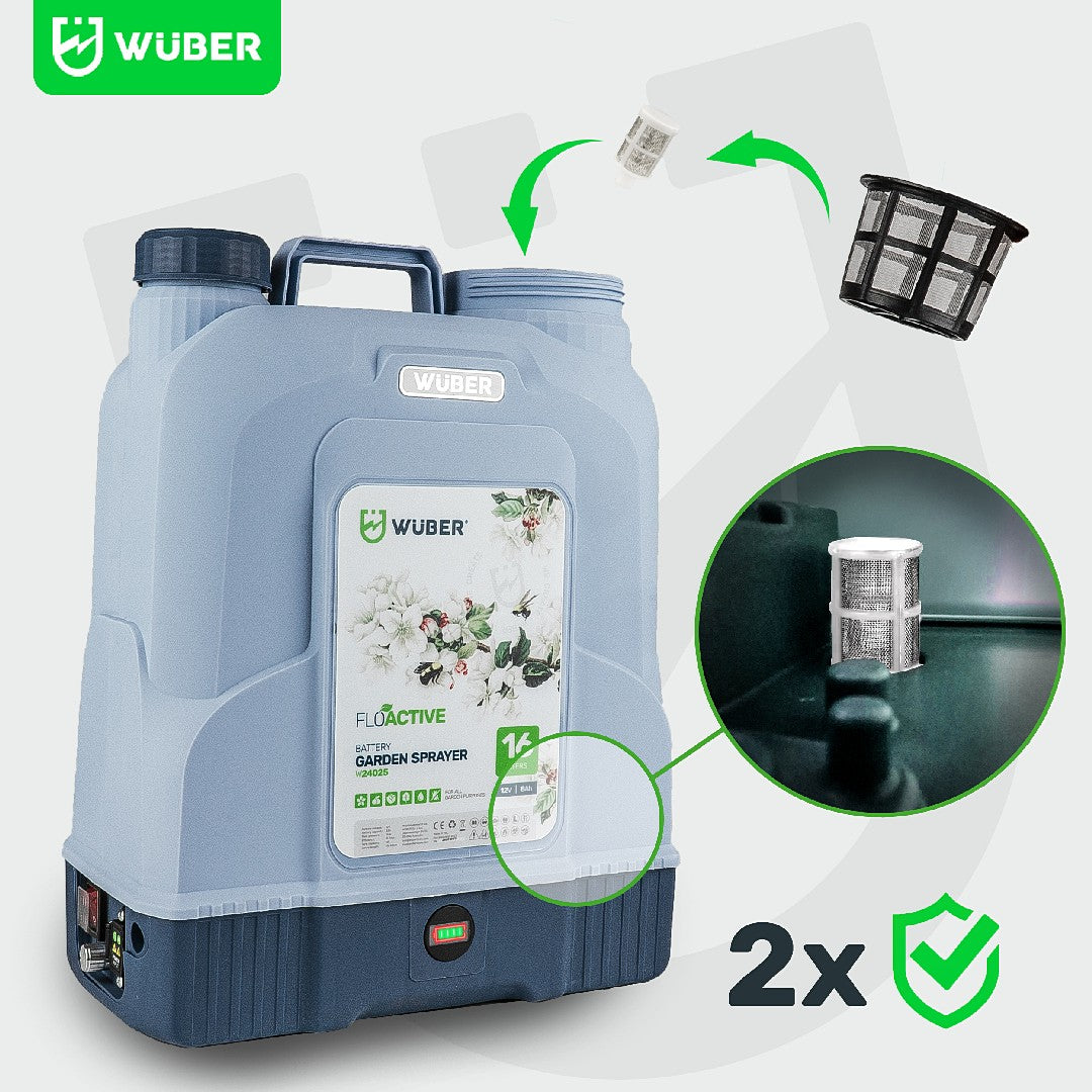 Podwójny filtr cieczy w opryskiwaczu 16 l - W24025