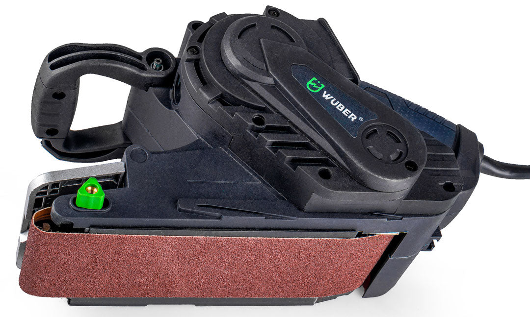 Pas bezkońcowy zamontowany w szlifierce taśmowej