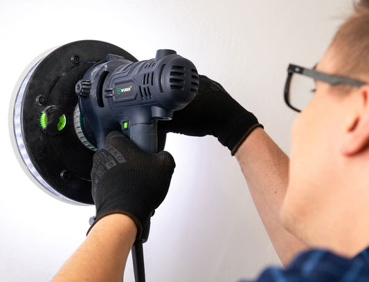 Polerowanie ścian szlifierką do gładzi W26602 WUBER