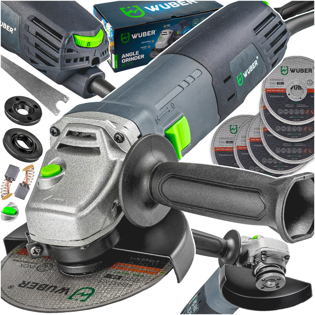 6 tarcz do metalu i szlifierka kątowa W27470 WUBER