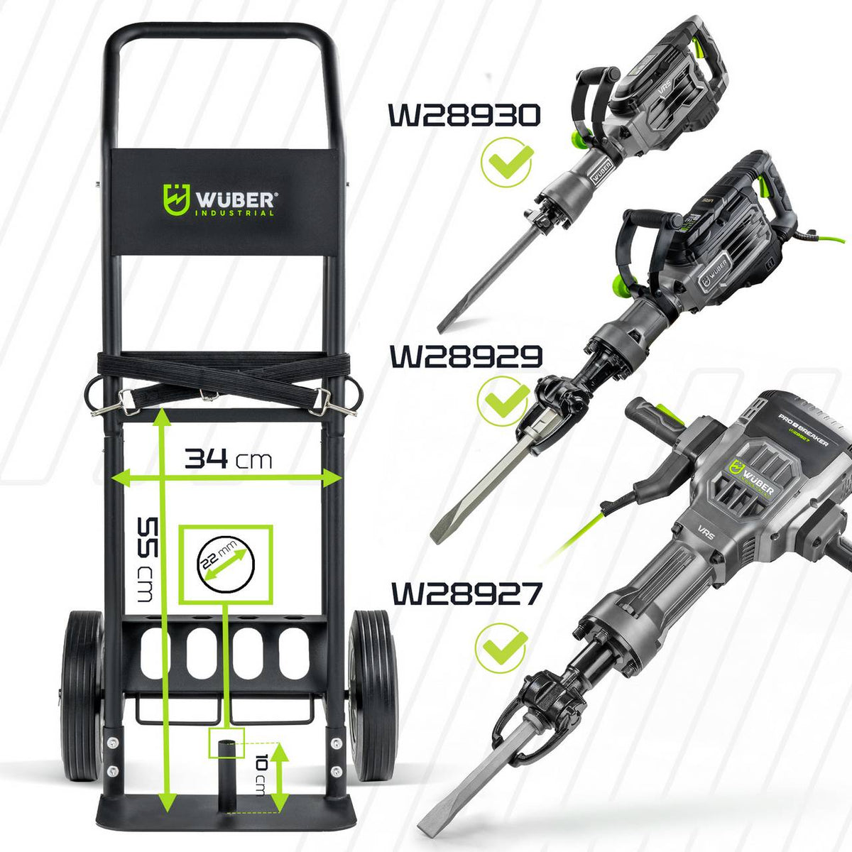 Wózek transportowy do młota wyburzeniowego WUBER