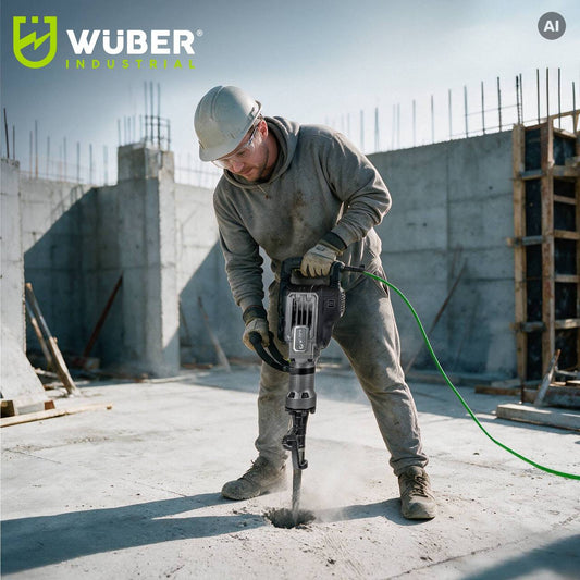 Młot wyburzeniowy udarowy 1700 W 70 J + dłuta i walizka WUBER