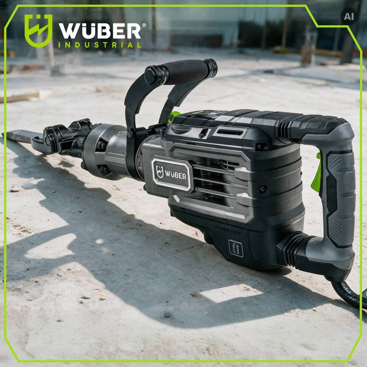 Młot wyburzeniowy udarowy 1700 W 70 J + dłuta i walizka WUBER