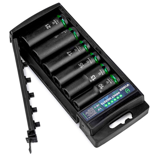 Nasadki udarowe w etui do przechowywania - 6 sztuk W33007