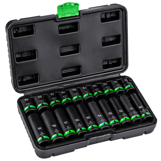 Długie i krótkie nasadki udarowe - rozmiary od 10 do 19 mm WUBER W33014