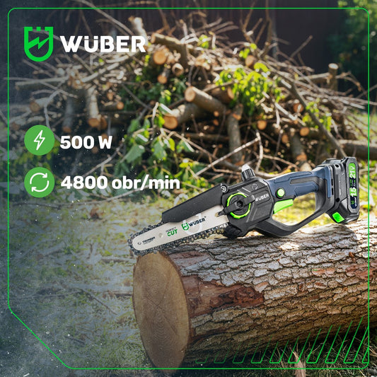 Mini pilarka piła łańcuchowa akumulatorowa 21 V 5 m/s WUBER