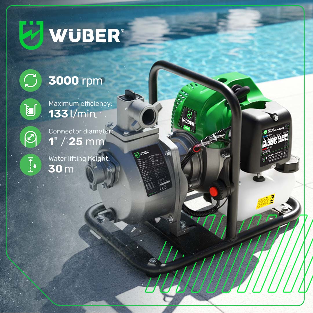 Motopompa spalinowa 2 KM 1" WUBER