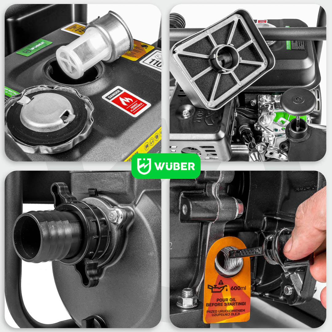 Motopompa spalinowa 7 KM 2" WUBER