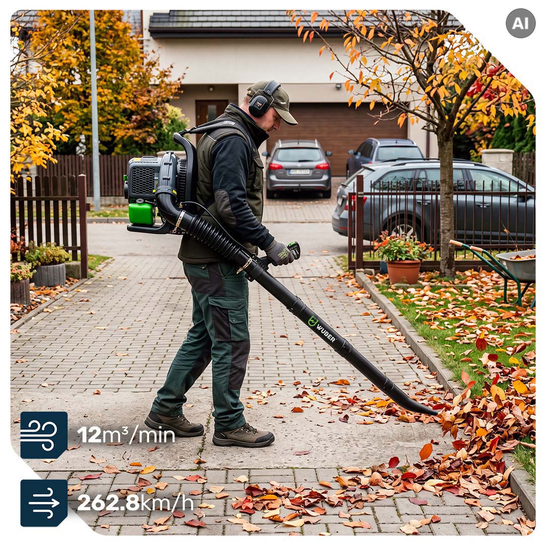 Dmuchawa spalinowa 1,9 KM plecakowa + olej WUBER