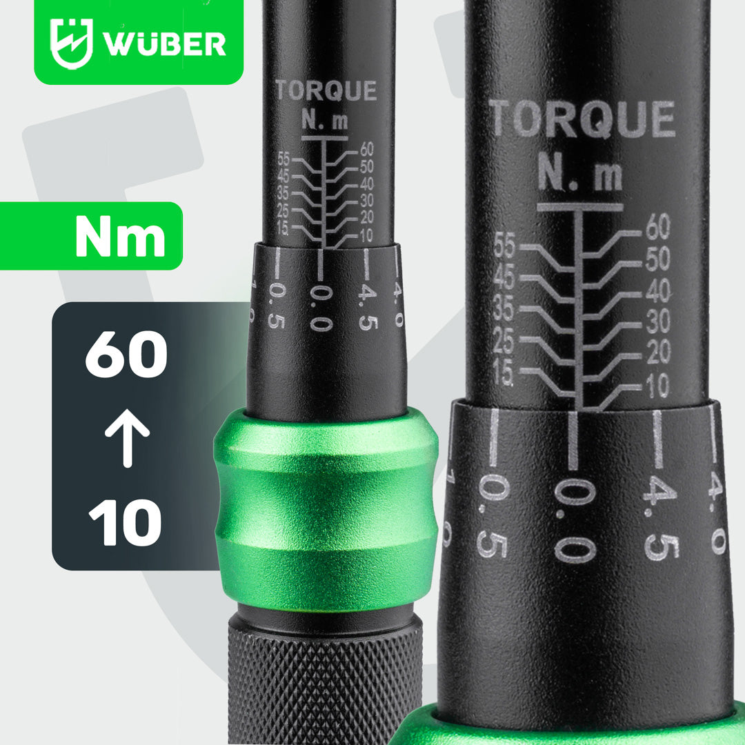 Klucz dynamometryczny 1/2" 10-60 Nm WUBER