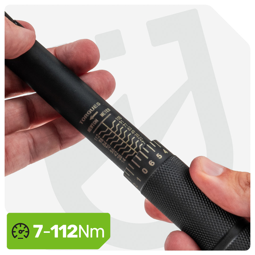 Klucz dynamometryczny 7-112 Nm z blokadą 3/8" +walizka WUBER