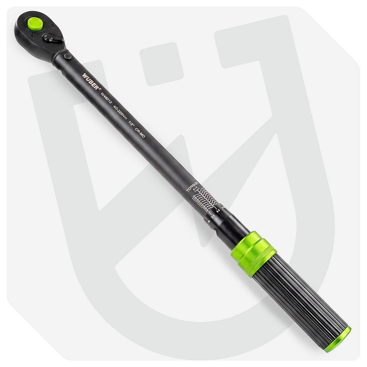 Klucz dynamometryczny 1/2"-3/8" 40-240 Nm nasadki +walizka WUBER