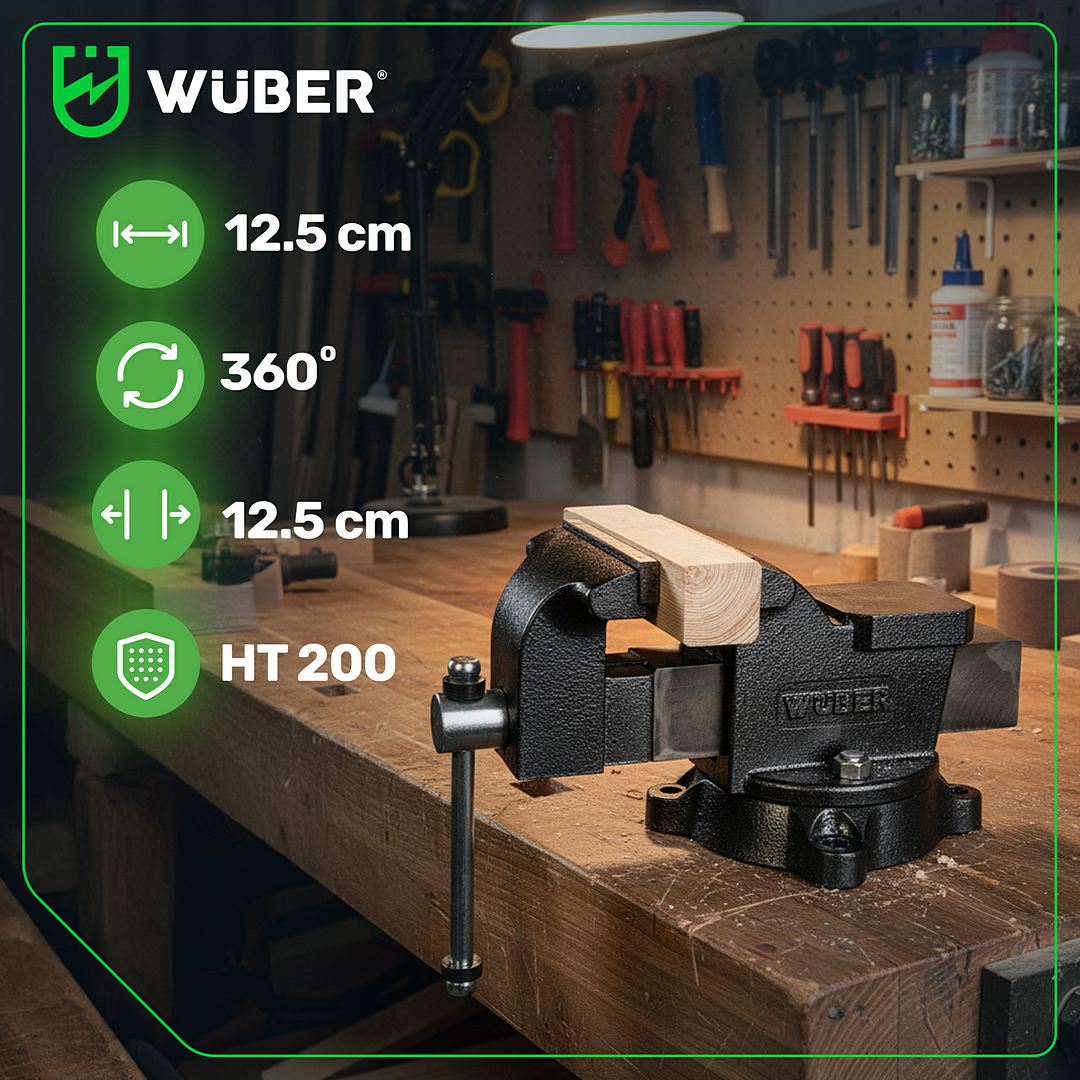 Imadło ślusarskie 5" 125 mm WUBER