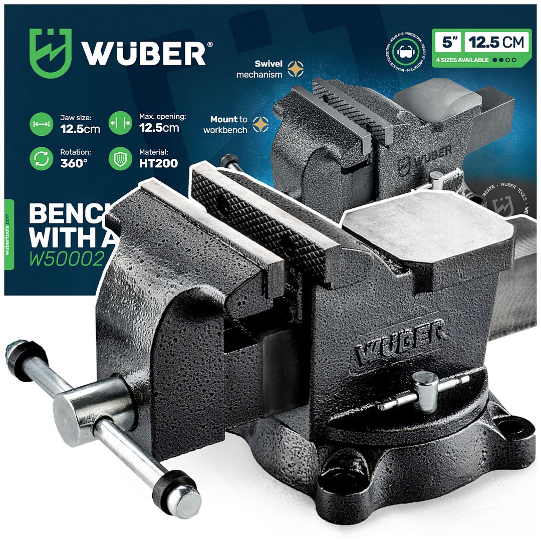 Imadło ślusarskie 5" 125 mm WUBER