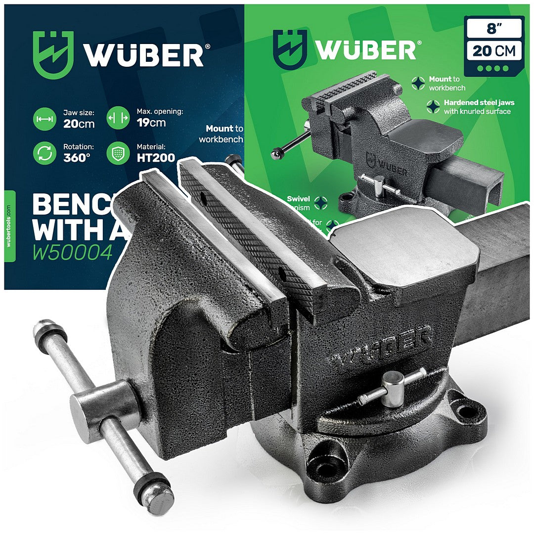Imadło ślusarskie 8" 200 mm WUBER