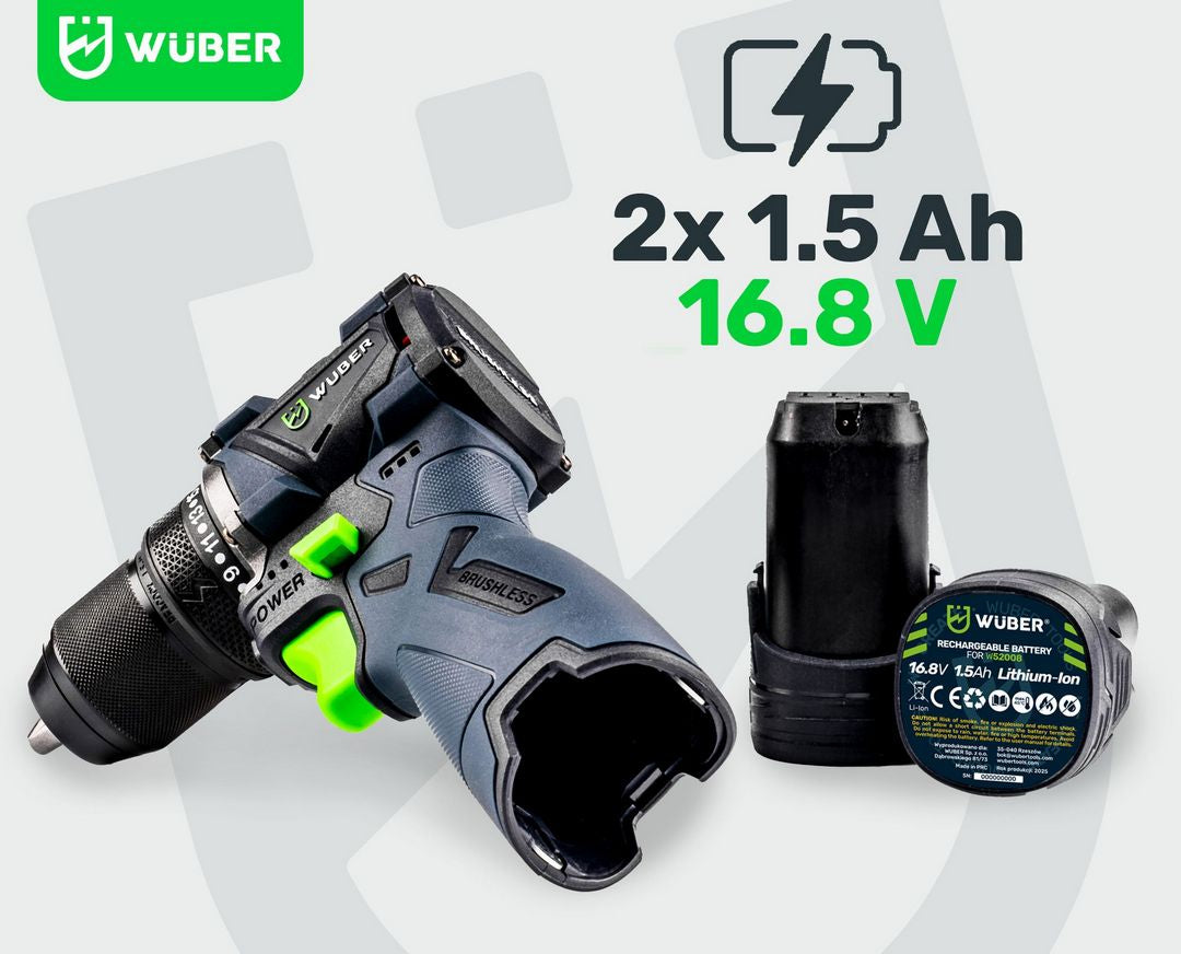 Wiertarko-wkrętarka akumulatorowa 16,8 V WUBER