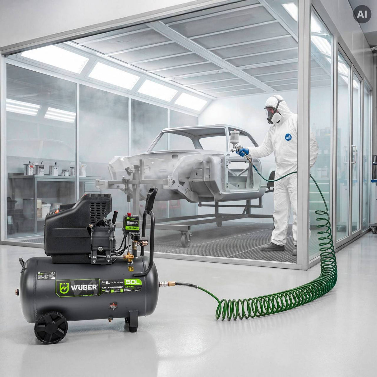 Kompresor olejowy 8 bar 50 l 1500 W WUBER