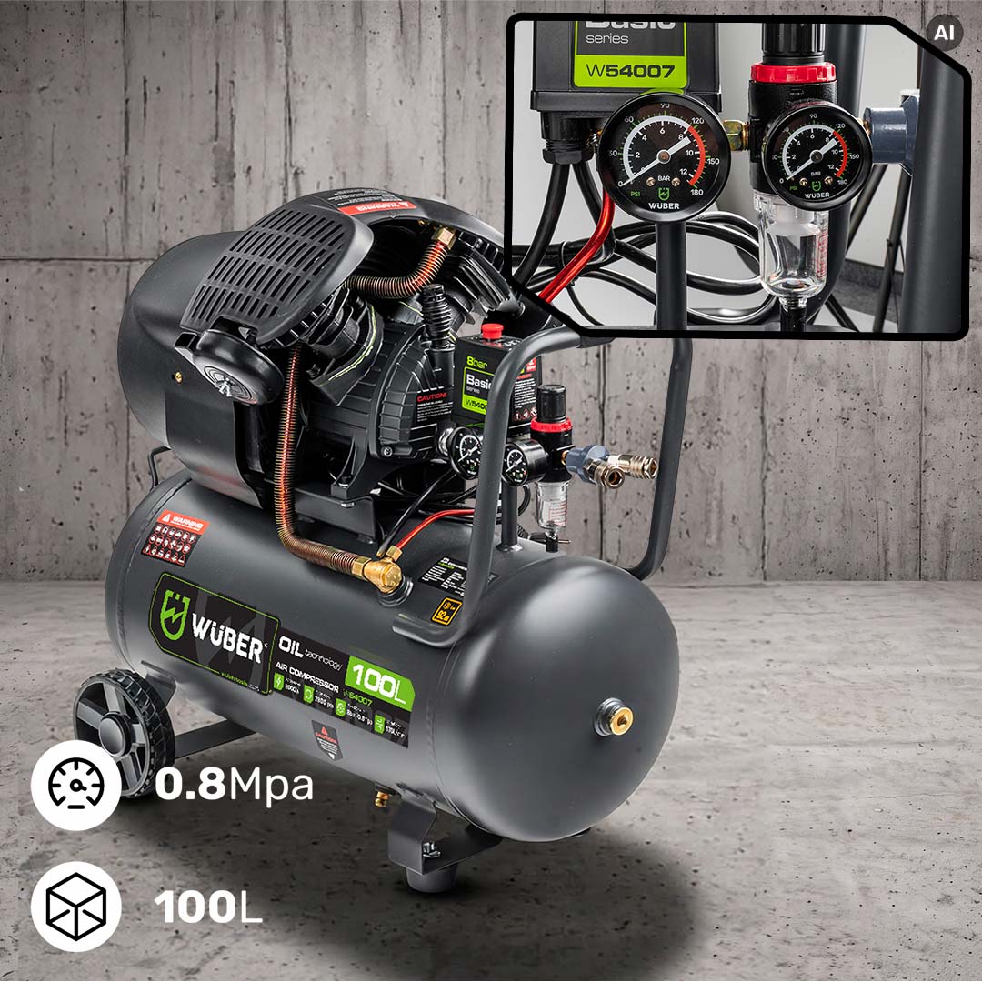 Kompresor olejowy 8 bar 100 l 2000 W WUBER