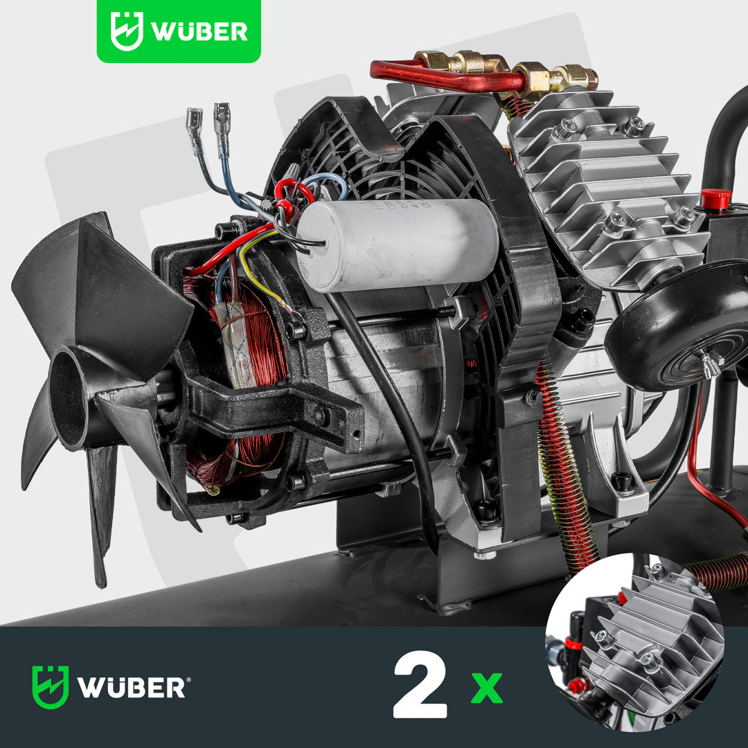 Kompresor olejowy 100 l 2000 W WUBER
