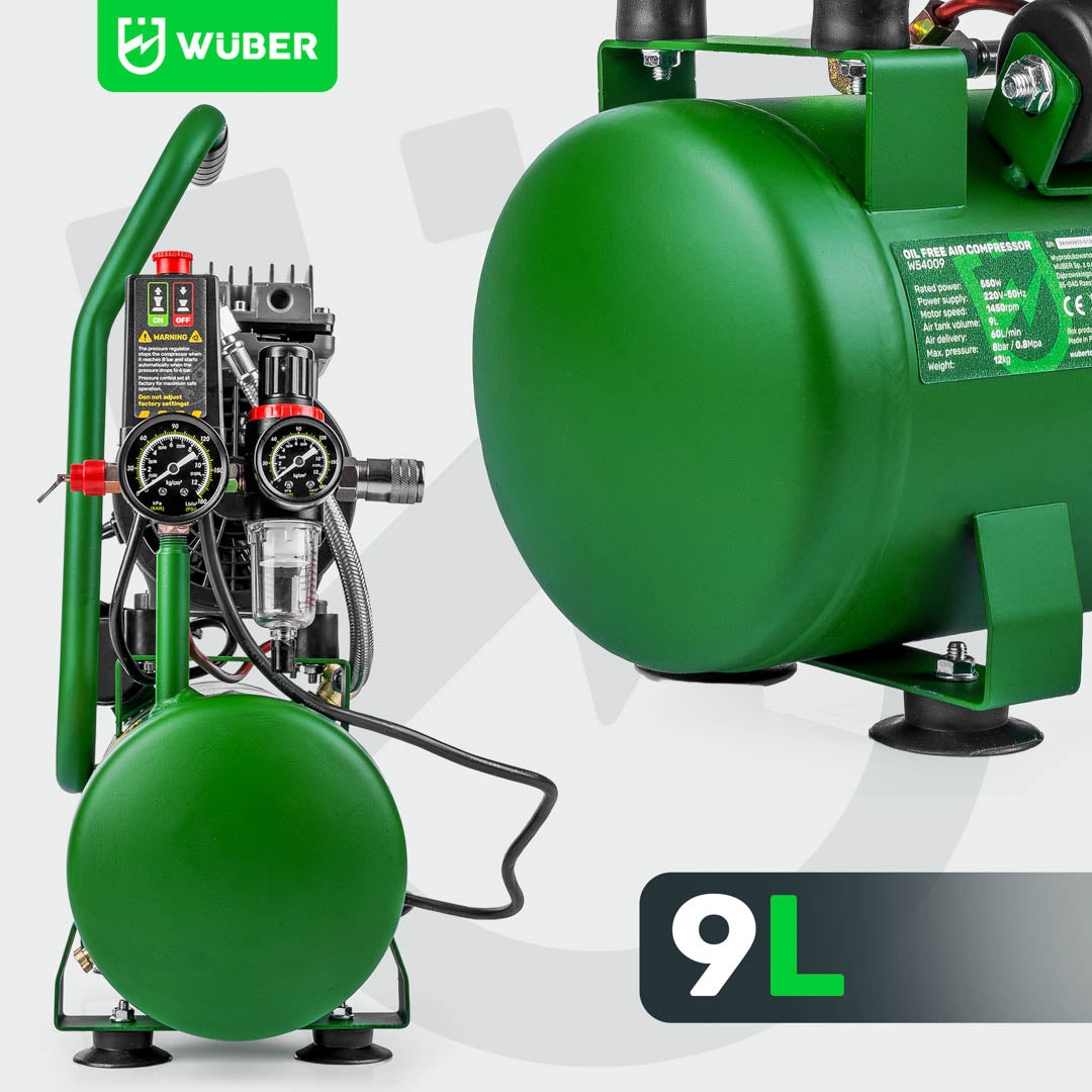 Kompresor bezolejowy 9 l 550 W WUBER
