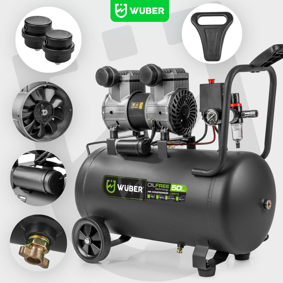 Kompresor bezolejowy 50 l 1500 W WUBER