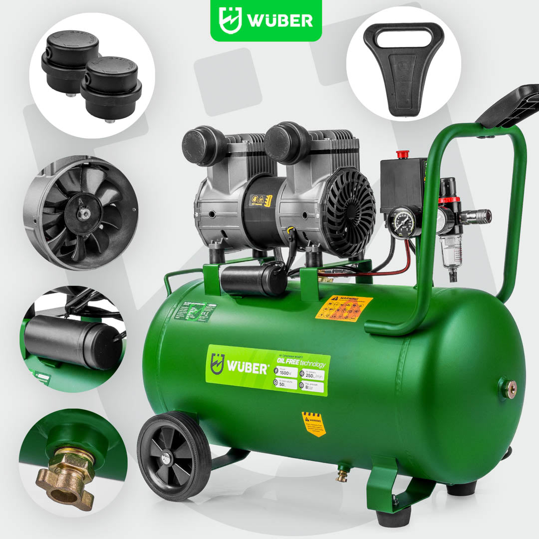 Kompresor bezolejowy 50 l 1500 W WUBER